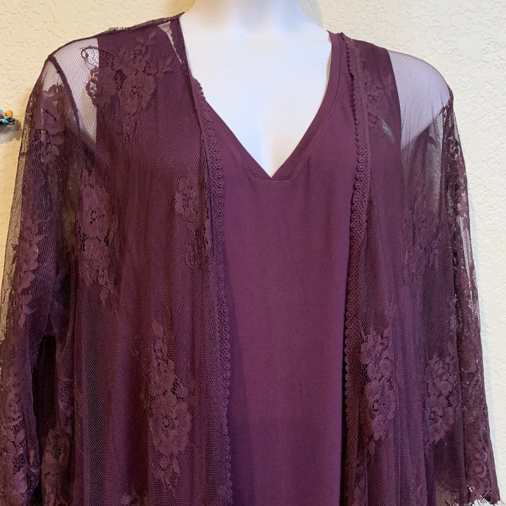 Lane Bryant  NWT Swing top & Lace Over piece 26/28